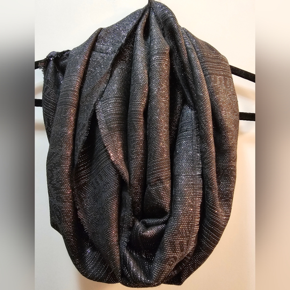 Sparkle Black Infinity Scarf - Women Accessories